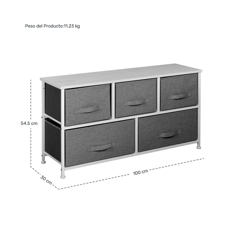 Mueble Organizador Comoda Metal 5 Cajoneras Tel... image number null