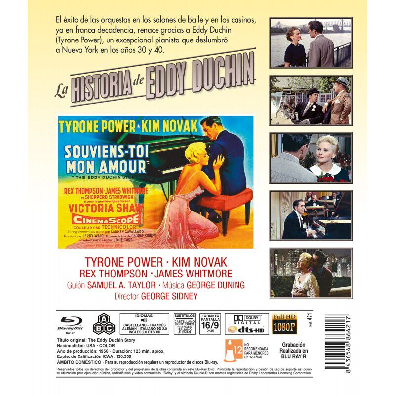 La Historia De Eddy Duchin (blu-ray.) Bdr 1956 image number null