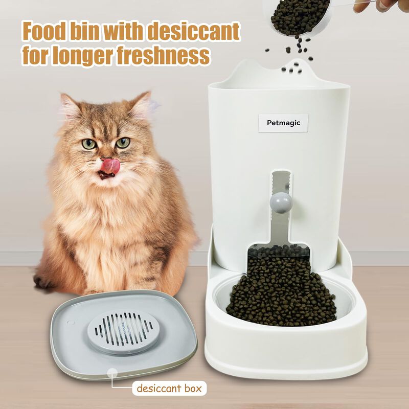 Comedero Autom&aacute;tico Para Gatos Petmagic, Juego ... image number null