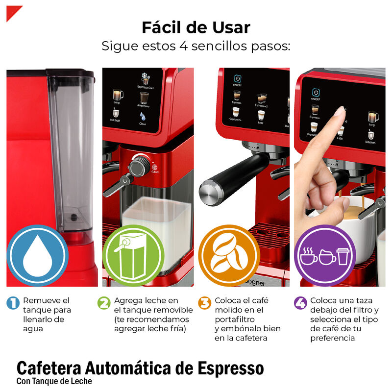 Bogner Cafetera Espresso Automática 20B BDECM03 image number null