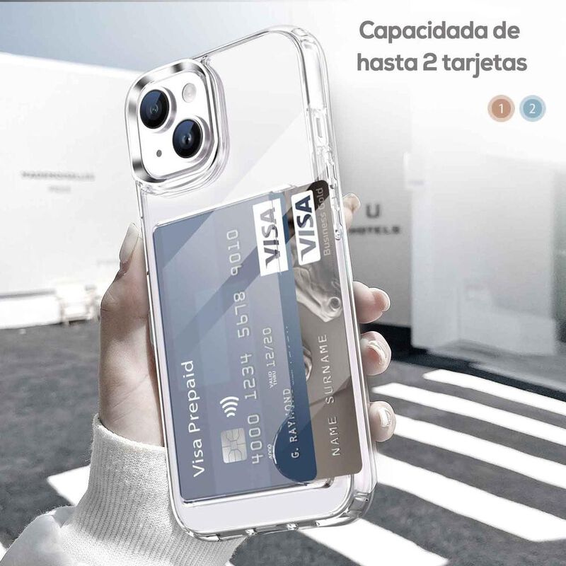 Funda TEKKU porta Tarjetas para iPhone 15 PLUS ... image number null