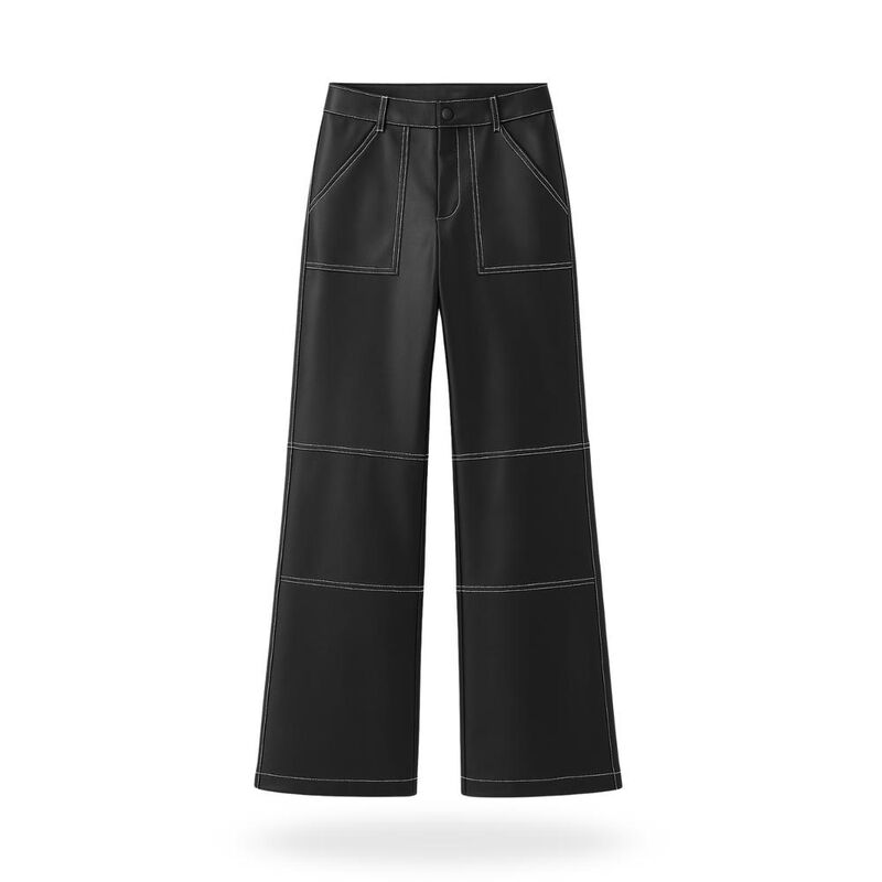 Pantal&oacute;n de vinipiel con costura image number null