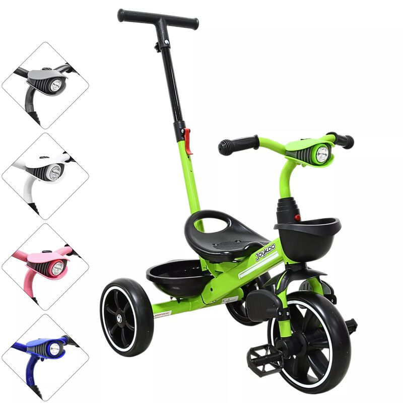 Triciclo Para Ni&ntilde;os Con Bast&oacute;n Torreta Con Luz ... image number null