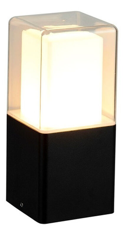 Poste Led Negro Sobreponer En Piso 13w Luz Cali... image number null