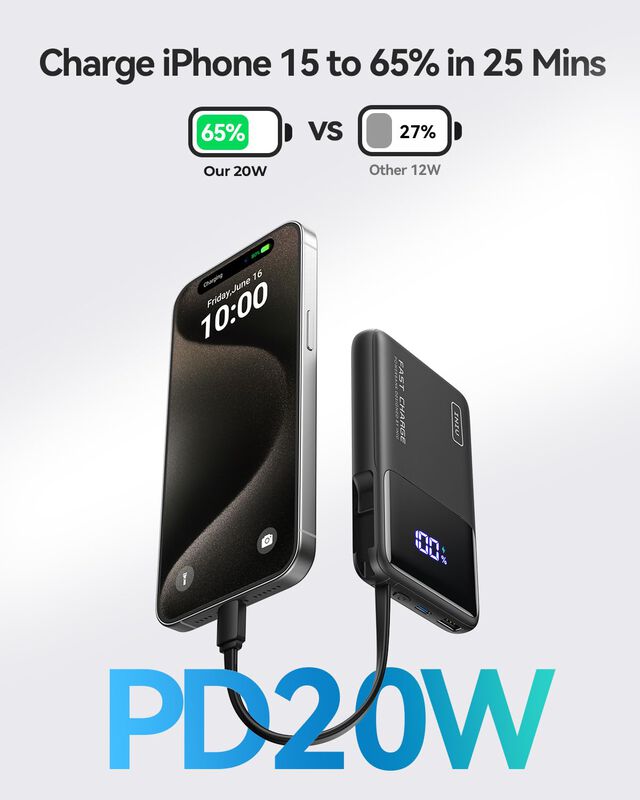 Cargador Port&aacute;til Iniu Power Bank De 10000 Mah ... image number null