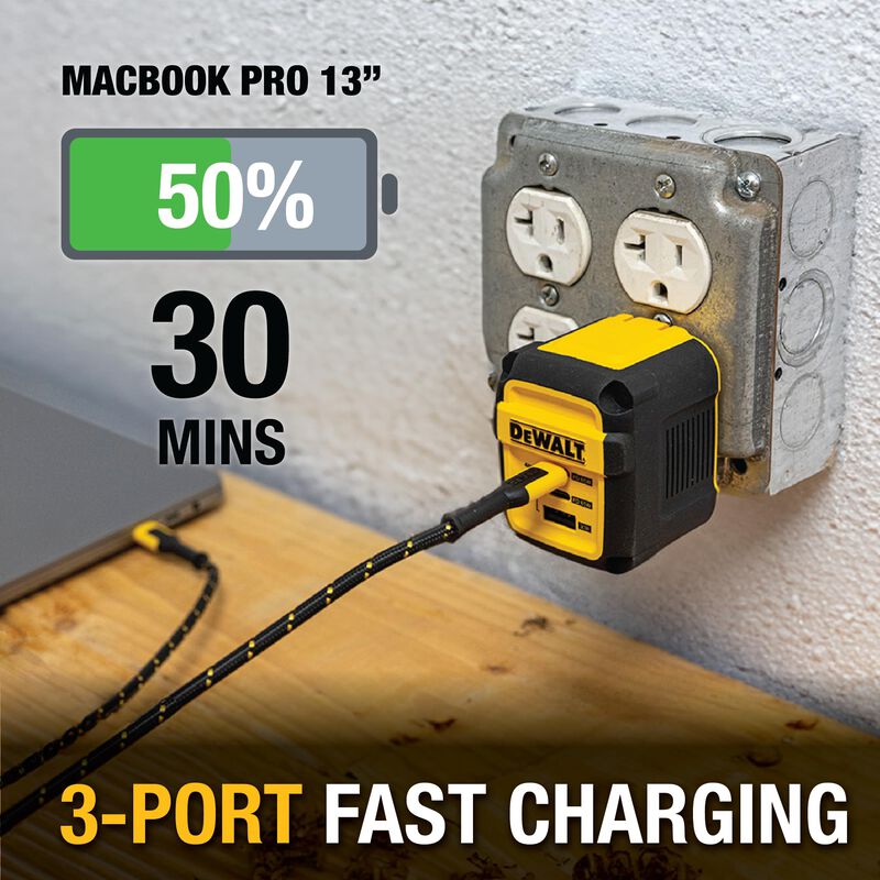 Cargador Dewalt Gan Usb C De 65 W Con Pps De 3 ... image number null