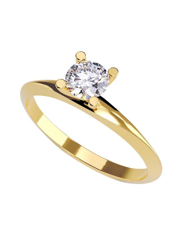 Anillo de Compromiso de 10K con Circonia Talla ... image number null