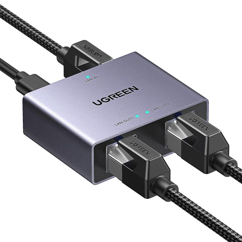 Divisor Ethernet Ugreen 1000 Mbps 1 A 2 Para Pc... image number null