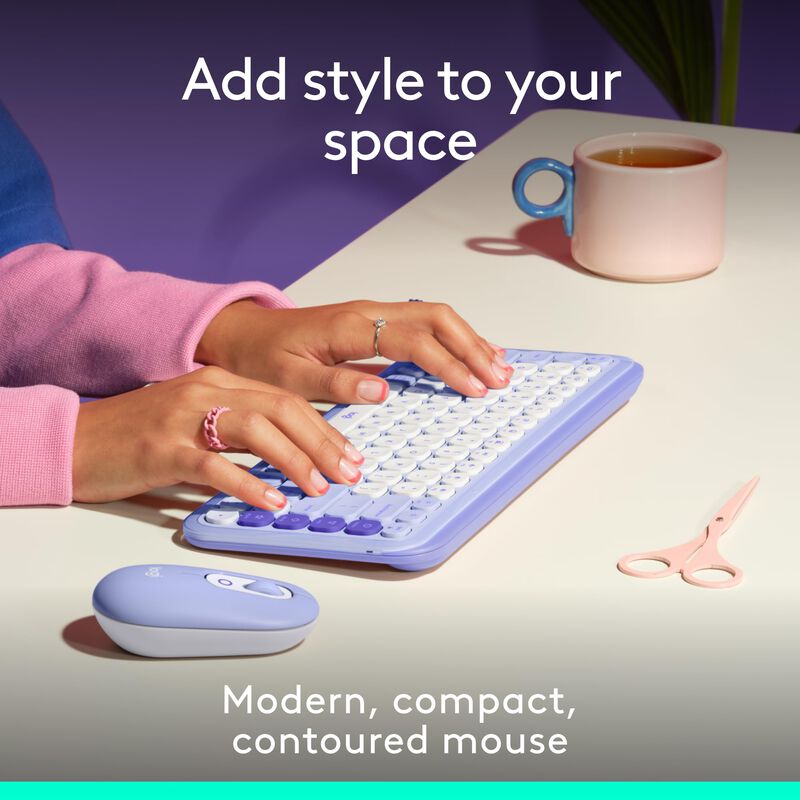 Rat&oacute;n Logitech Pop Compact Port&aacute;til Bluetooth L... image number null