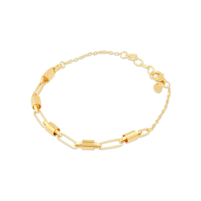 Pulsera De Oro Amarillo 10k 17+2 Cm Elegante | ... image number null