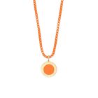 COLLAR OCEAN CADENA Y CHARM NARANJA