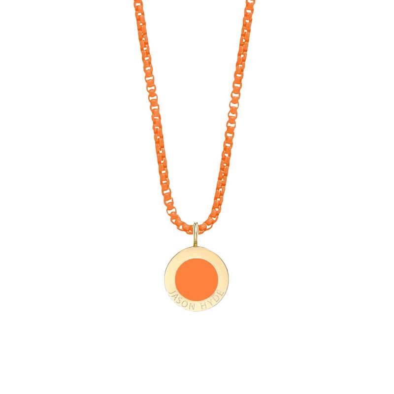 COLLAR OCEAN CADENA Y CHARM NARANJA image number null
