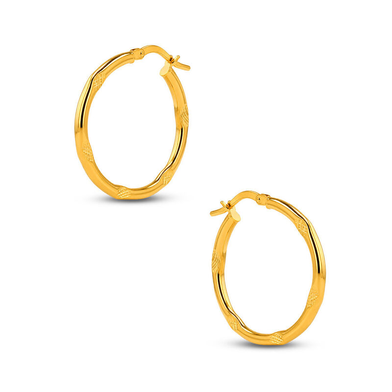 Arracadas Oro 10k Diamantado 20mm | Fulgor Suti... image number null
