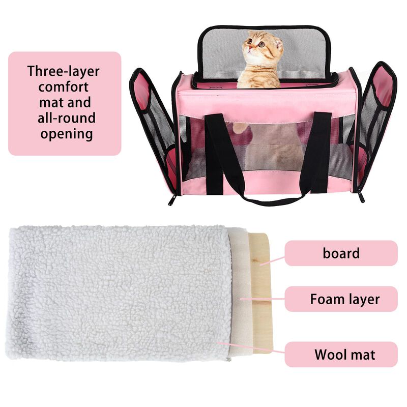 Transport&iacute;n Top Tasta 38x25x25 Cm Rosa Plegable image number null