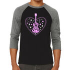 Camiseta Ragl&aacute;n de B&eacute;isbol Word Art Para Hombre - Es una Historia de Amor - Negro Gris