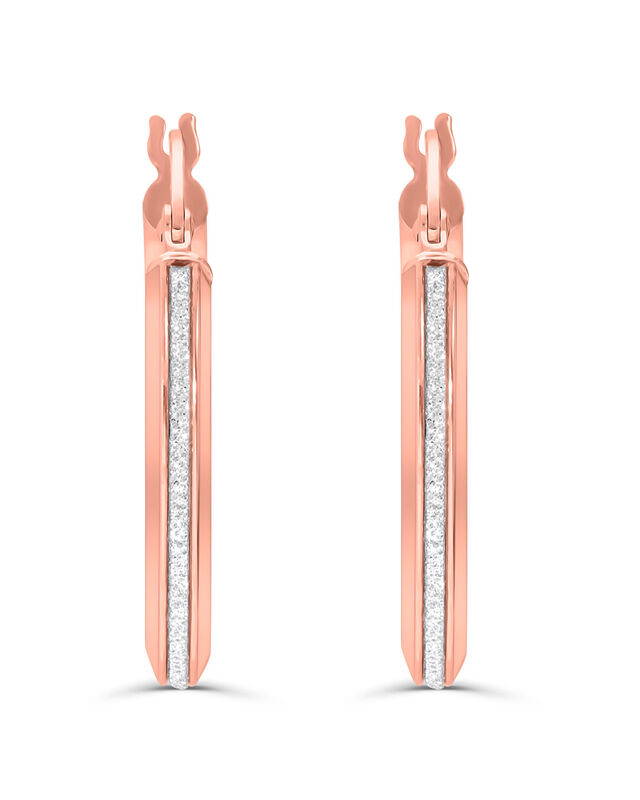 Arracadas De Oro Rosa 14k Con Diamantina Or-802... image number null