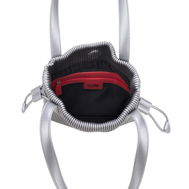 Bolsa Tote Grande Con Jareta Color Plata image number null