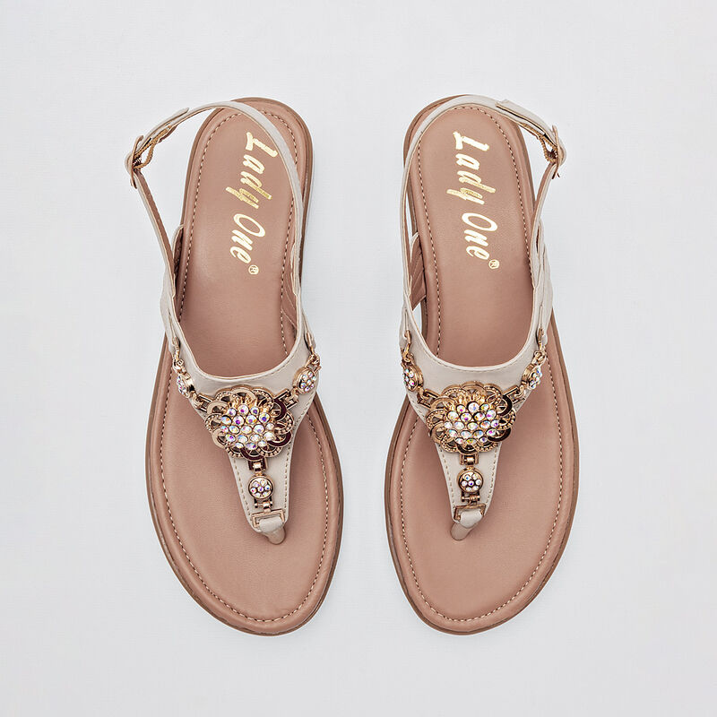 Lady One Sandalia para mujer beige image number null