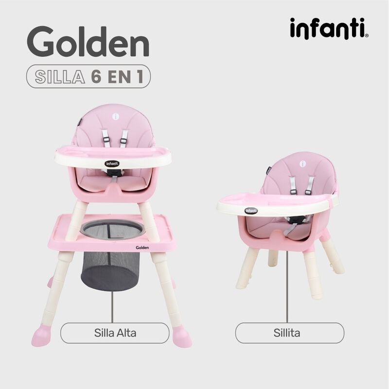 Silla Alta Infanti 6 En 1 Golden Multifuncional... image number null