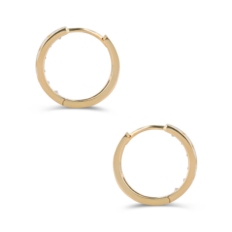 Arracadas De Oro Amarillo 14k Con Zirconias (12... image number null