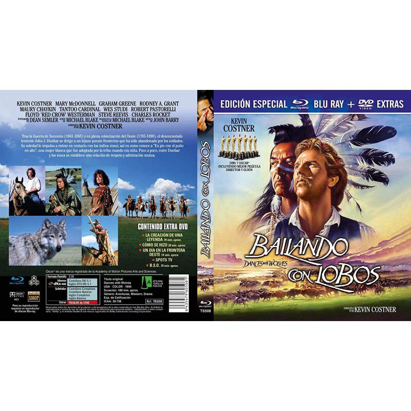 Bailando Con Lobos Bd+ Dvd. Extras 1990 Dances ... image number null
