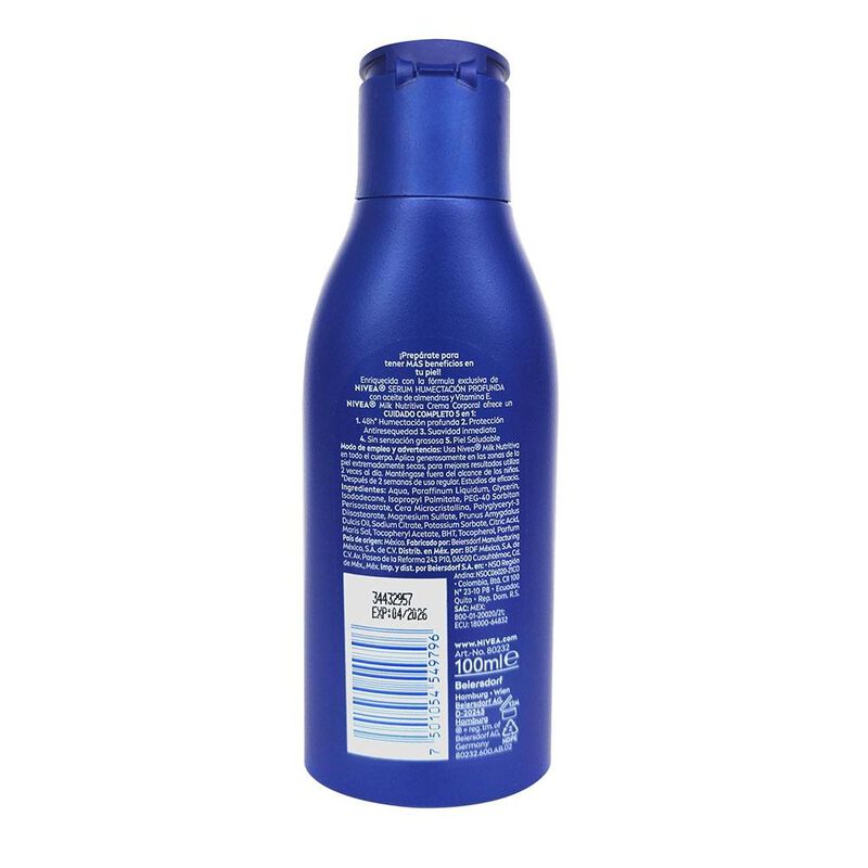 Crema Corporal Nivea 100 Ml 100 Mililitros image number null