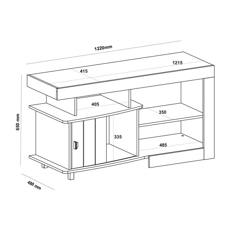 Mesa Mueble De Tv Hasta 50" Bertolini Royal Cin... image number null