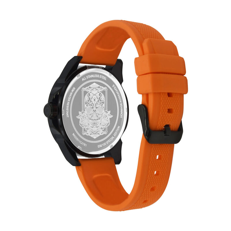 Reloj Nivada Catrina Pvd/Caucho Naranja Índices image number null