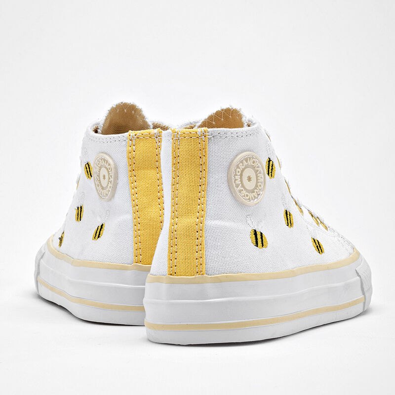 Moramora Tenis urbano para ni&ntilde;a blanco amarillo image number null