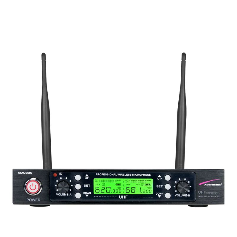 Set de 3 micr&oacute;fonos inal&aacute;mbricos UHF Audiobahn ... image number null