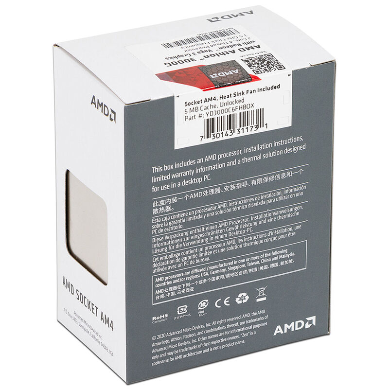 Procesador AMD Athlon 3000G, Socket AM4, Dual-C... image number null
