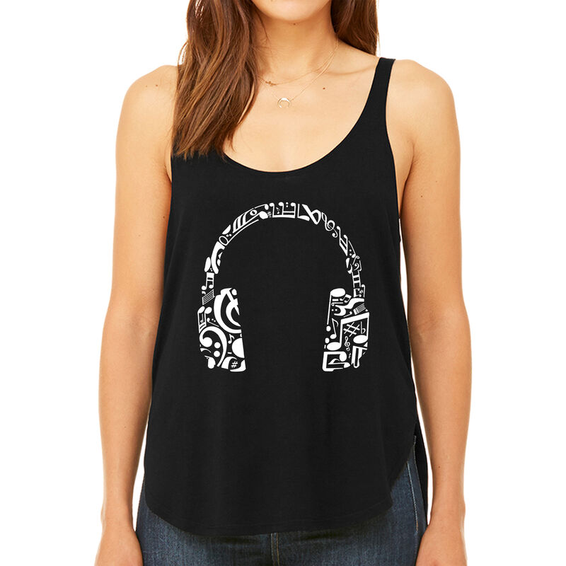 Tank Top Holgado Word Art Para Mujer - Aud&iacute;fono... image number null