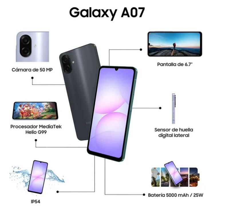 Samsung Galaxy A07 LTE 64GB 4GB Verde image number null