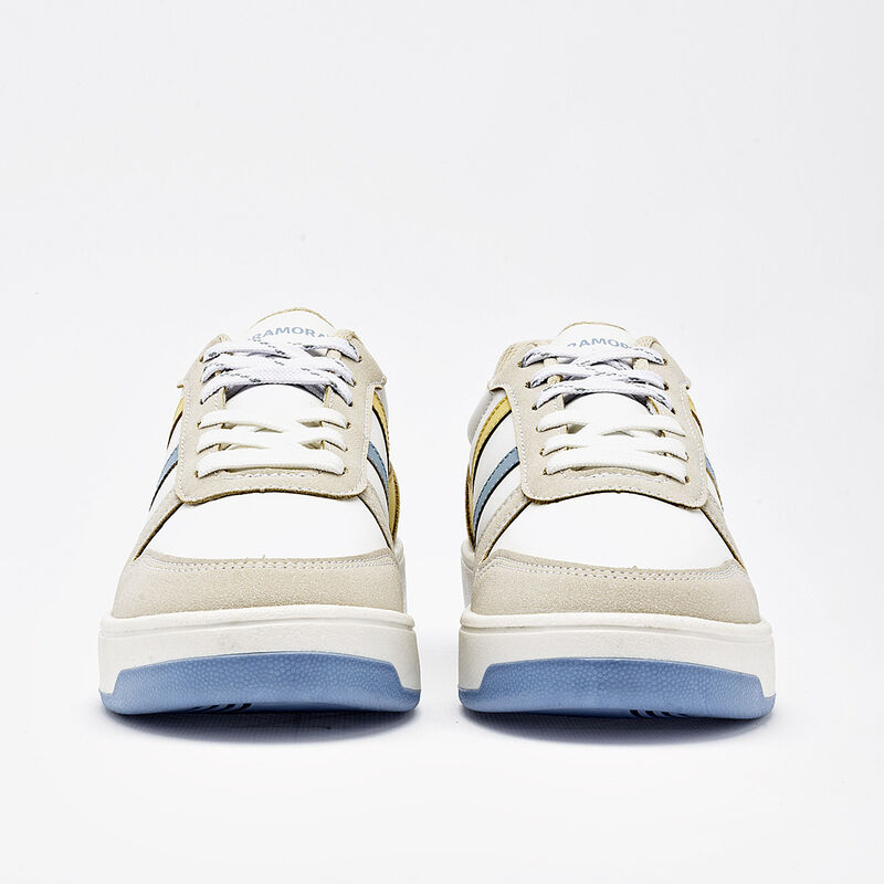 Moramora tenis para mujer latte blanco azul cod... image number null
