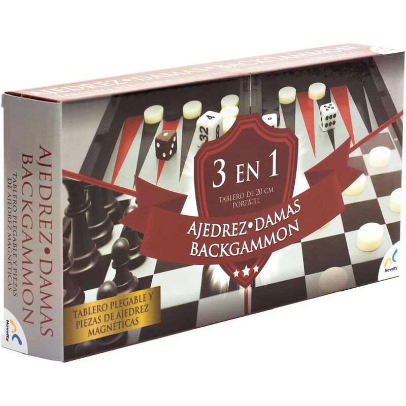 Set De Juegos 3 En 1 Magn&eacute;tico. Ajedrez, Damas,... image number null