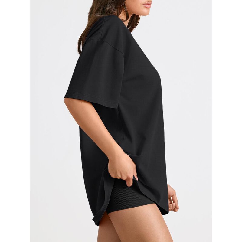 Camiseta Trendy Queen 3XL Negra Oversize Manga ... image number null