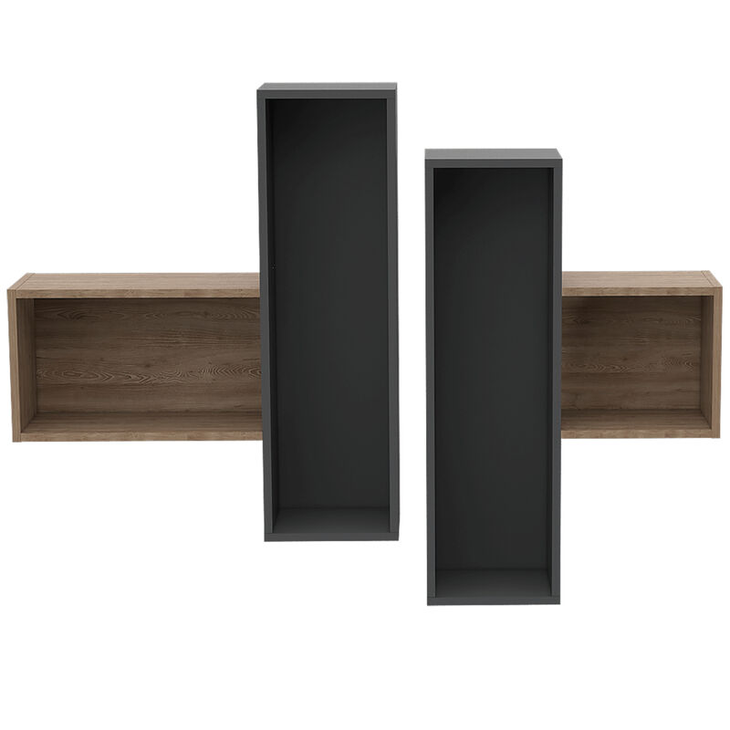 Repisa Frello, Plata Oscuro y Miel, Virtual Mue... image number null