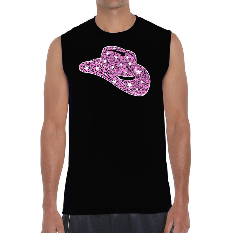 Camiseta Sin Mangas Word Art Para Hombre - Somb... image number null