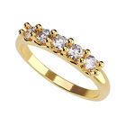 Anillo de Compromiso en Oro Amarillo 14K con Circonia -  Talla:10/ FJ753-14Y-CZ-10