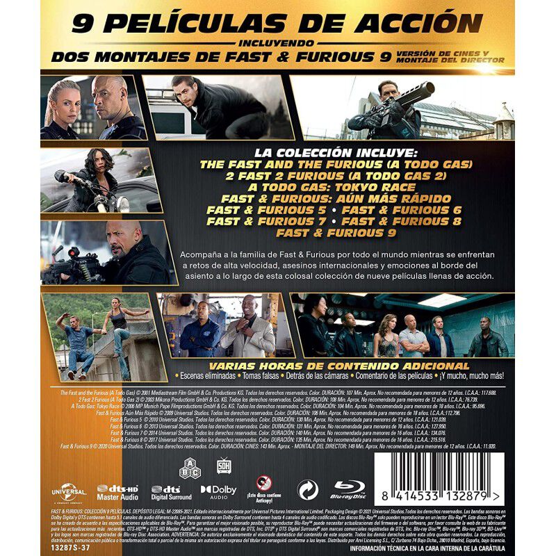 Fast & Furious Pack 1-9 [blu-ray] image number null