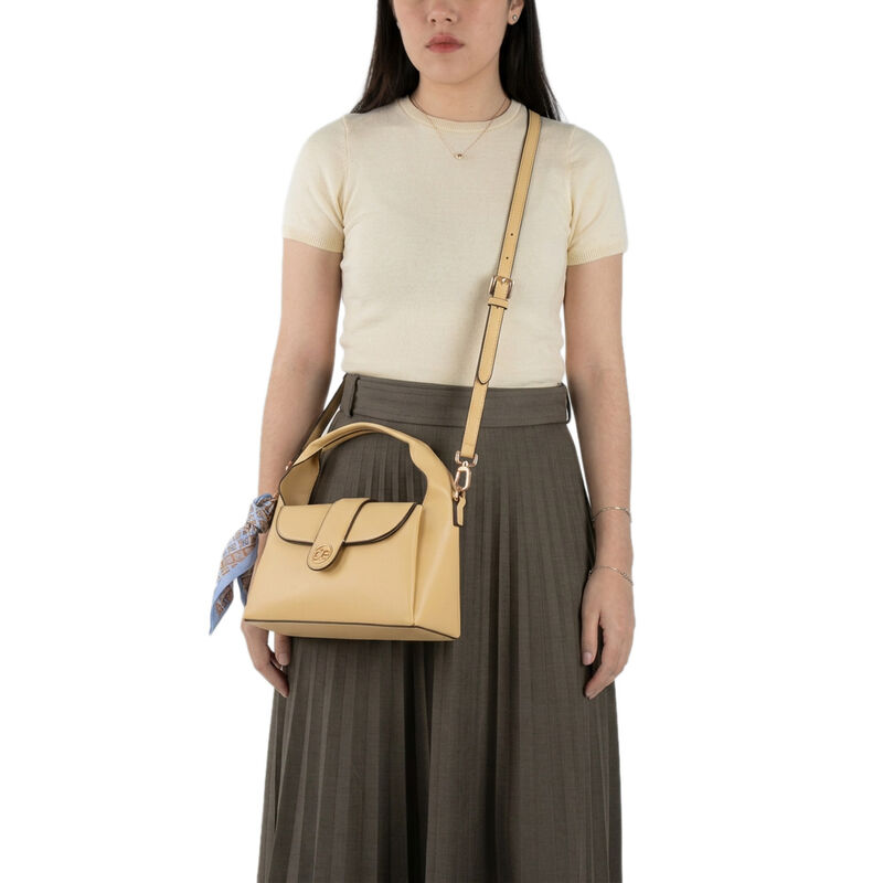 Bolsa Briefcase Chica Con Mascada Color Amarill... image number null