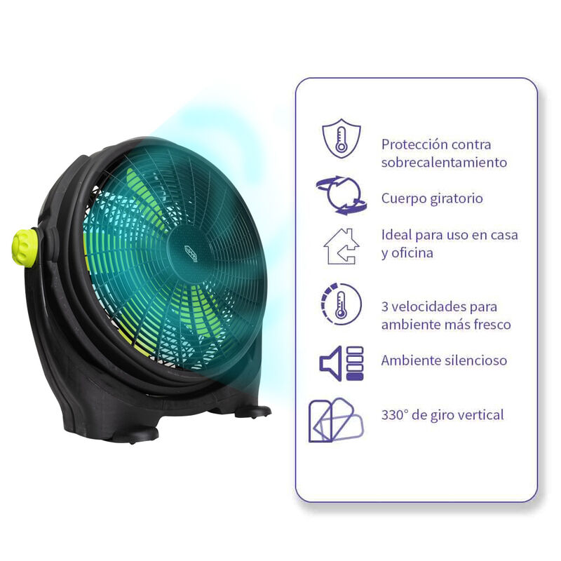Ventilador de Piso IUSA de 20 con Perilla de 3 ... image number null