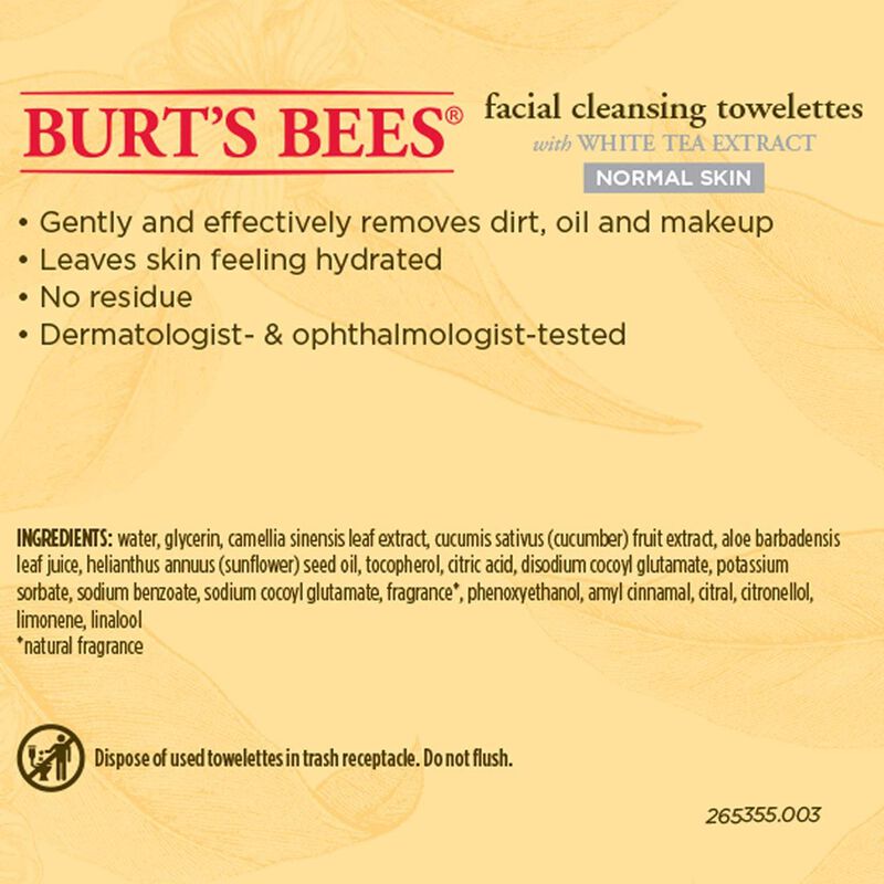 Toallitas Limpiadoras Faciales Burt's Bees Whit... image number null