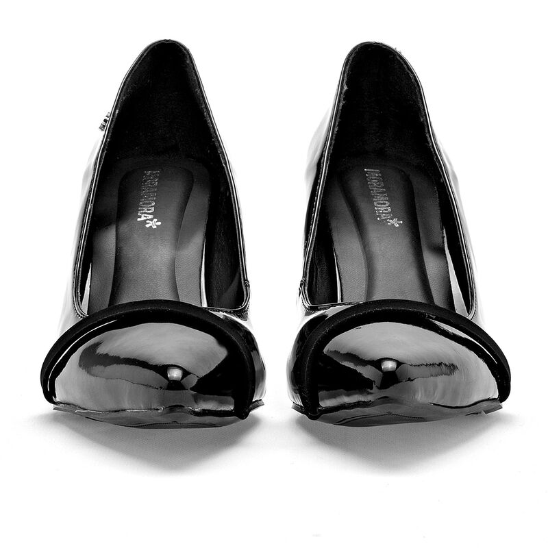 Moramora zapatilla para mujer  negro charol cod... image number null