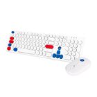 TechZone Kit Edición NASA Teclado y Mouse Inalámbrico, Color Blanco, Tecnología Plug & Play