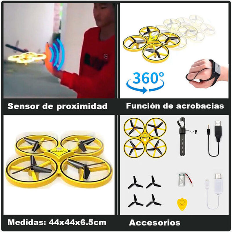 Drone Vak 1841 Control Por Mano Elude Obstáculo... image number null