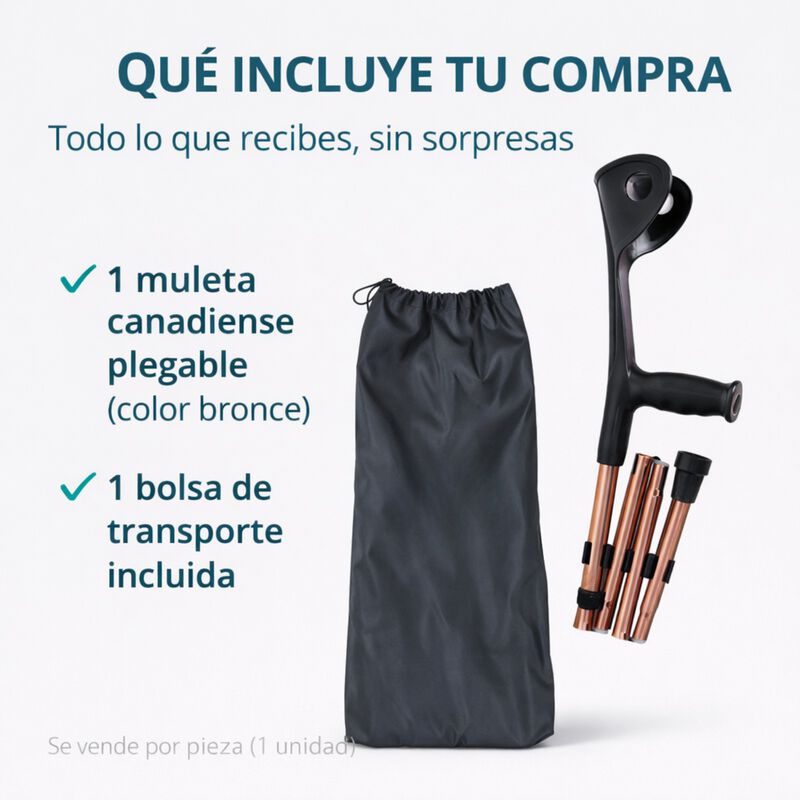 Muleta Canadiense Plegable Aluminio &mdash; Muleta An... image number null