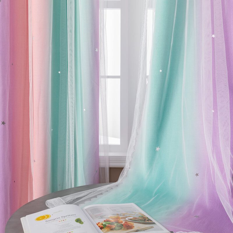 Cortinas Xidi Rainbow Blackout Para Dormitorio ... image number null