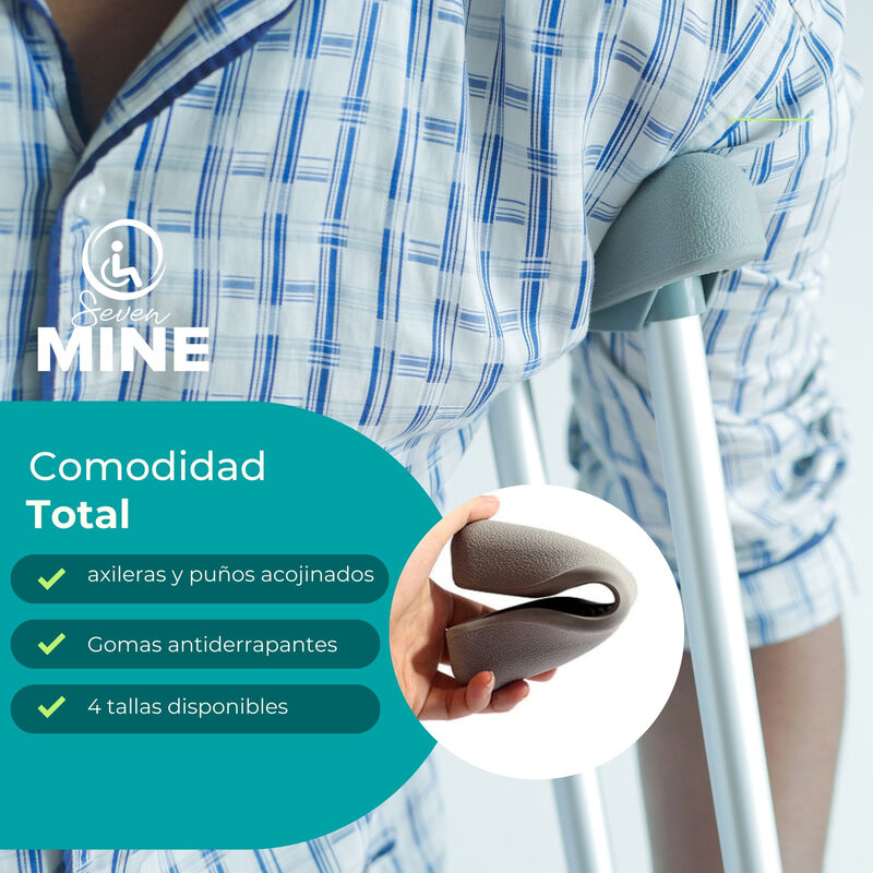 Muletas Axilares Ajustables De Aluminio SC-801 ... image number null