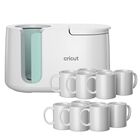 Prensa Para Tazas Cricut + 12 Tazas En Blanco (355 Ml Cada Una)